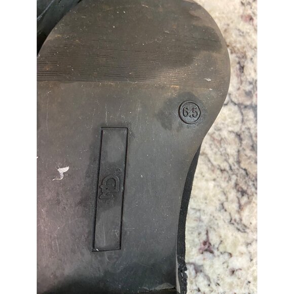 New Direction Womens Ankle Boots 6.5 Black Ultra Suede Low Block Heel Goth - Picture 7 of 8